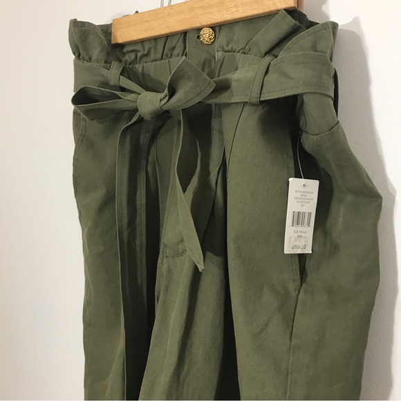 Avec Les Filles Green Cotton Pants - Picture 6 of 13